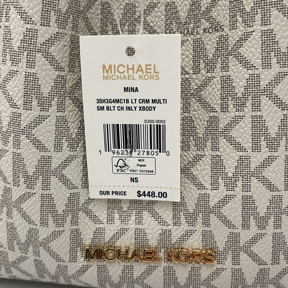 Michael Kors MINA Sm MINI Belted Chain Shoulder Crossbody Bag
Light Cream Multi - Picture 10 of 16